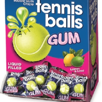 chewing gum balle de tennis fini